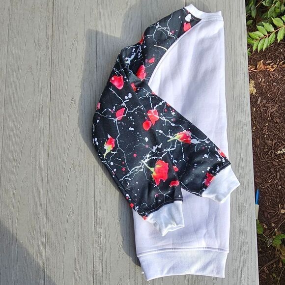 ROSE SLEEVE CREW SWEATSHIRT BY IMP RUE 21 brand new SIZE SMALL - Picture 13 of 16